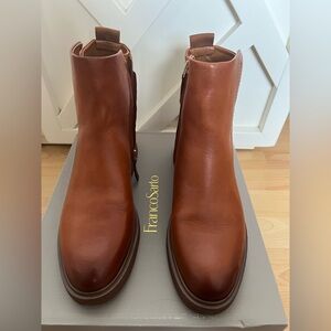 Franco Sarto Cognac Leather Booties